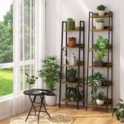 Bolt Edge Industriële Boekenkast - 6 Lagen - Zwart/Bruin - Boekenrek - Hout & Metaal - 41 x 187 x 36 cm