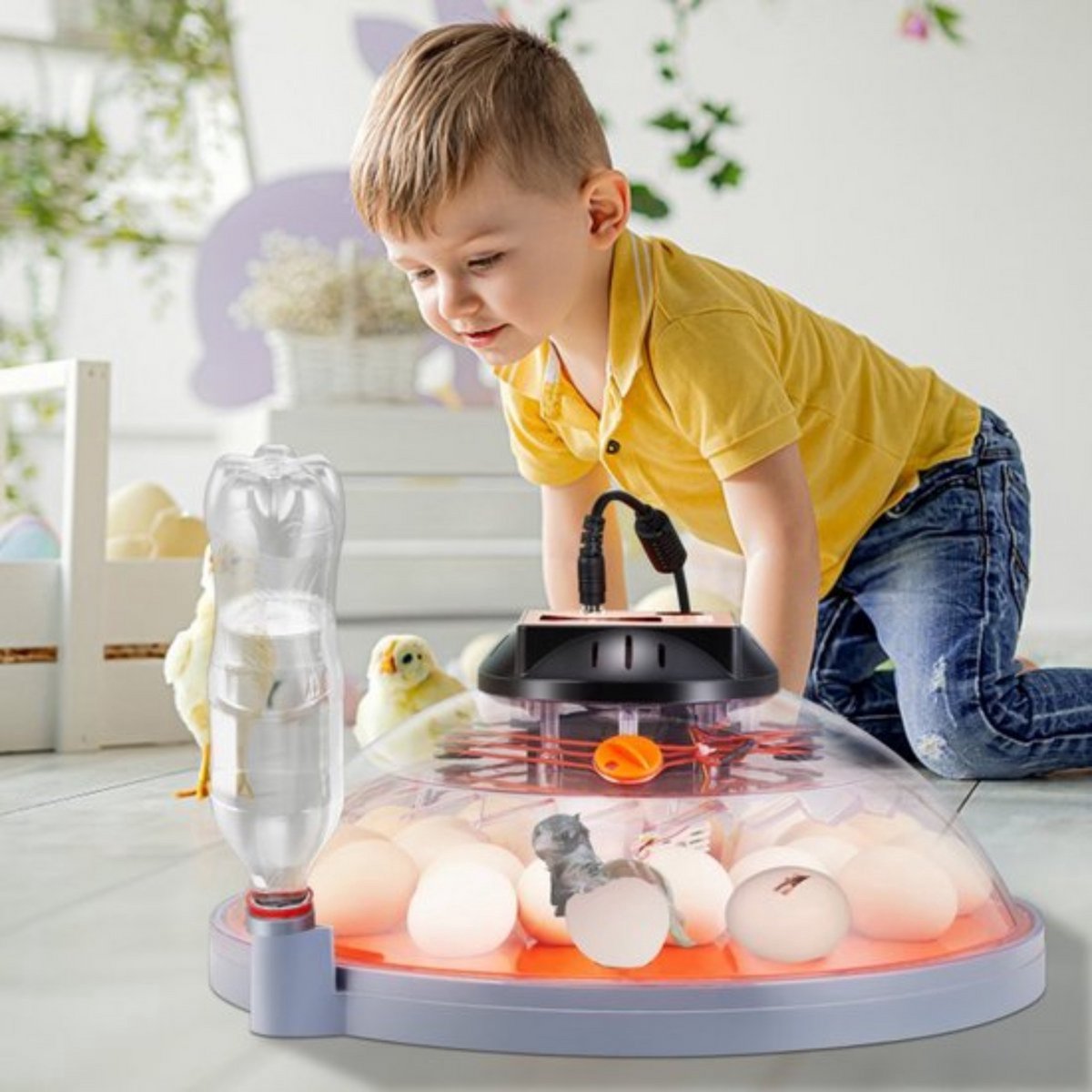 Broedmachine - 48 stuks - Automatische rotatie en water bijvullen - Incubator - Kippenincubator - Eieren