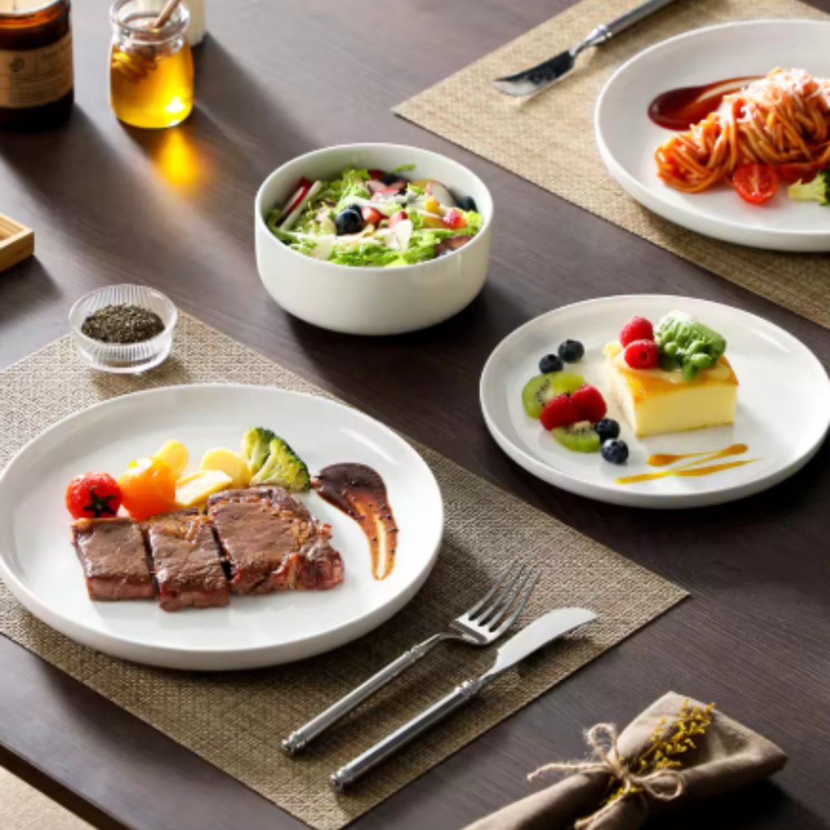 Lavish Bordenset Valora – 18 delig- 6 persoons – Wit Keramisch – Dinerborden – Ontbijtborden