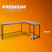L-vorm Bureau - 170cm - Bruin - Hoekbureau - Computer, Gaming & Laptop Bureau - Thuiskantoor - Tafel