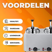 Fonduepan - Elektrisch - Dispenser Machine - 2.5L x2 - Kaasverwarmer - Kaasfondue - Met 2 Pompen