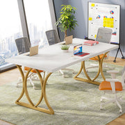 Bureau - Computerbureau - Lange bureau - Vergadertafel - Voor thuis of kantoor - Wit - 160cm