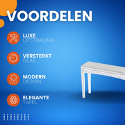 Consoletafel Blingi - Haltafel - Wandtafel - Zilver - Sidetable - 120cm - Modern