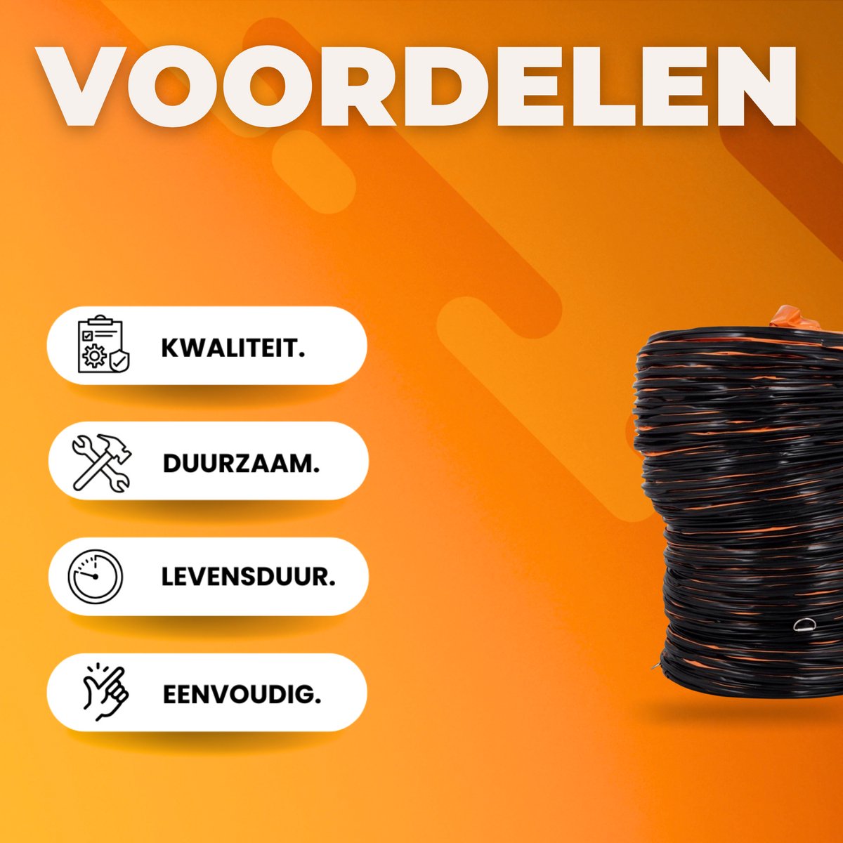 Ventilatieslang - 5 meter Flexibel - Luchtafvoerslang - Afzuigslang - 8 Inch / 20cm - PVC - Voor Afzuiging