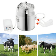 Melkmachine voor koeien - Melkproductie - Vacuumpomp - Voor melkproductie - Met roestvrijstalen emmer - 2-in-1, 5L