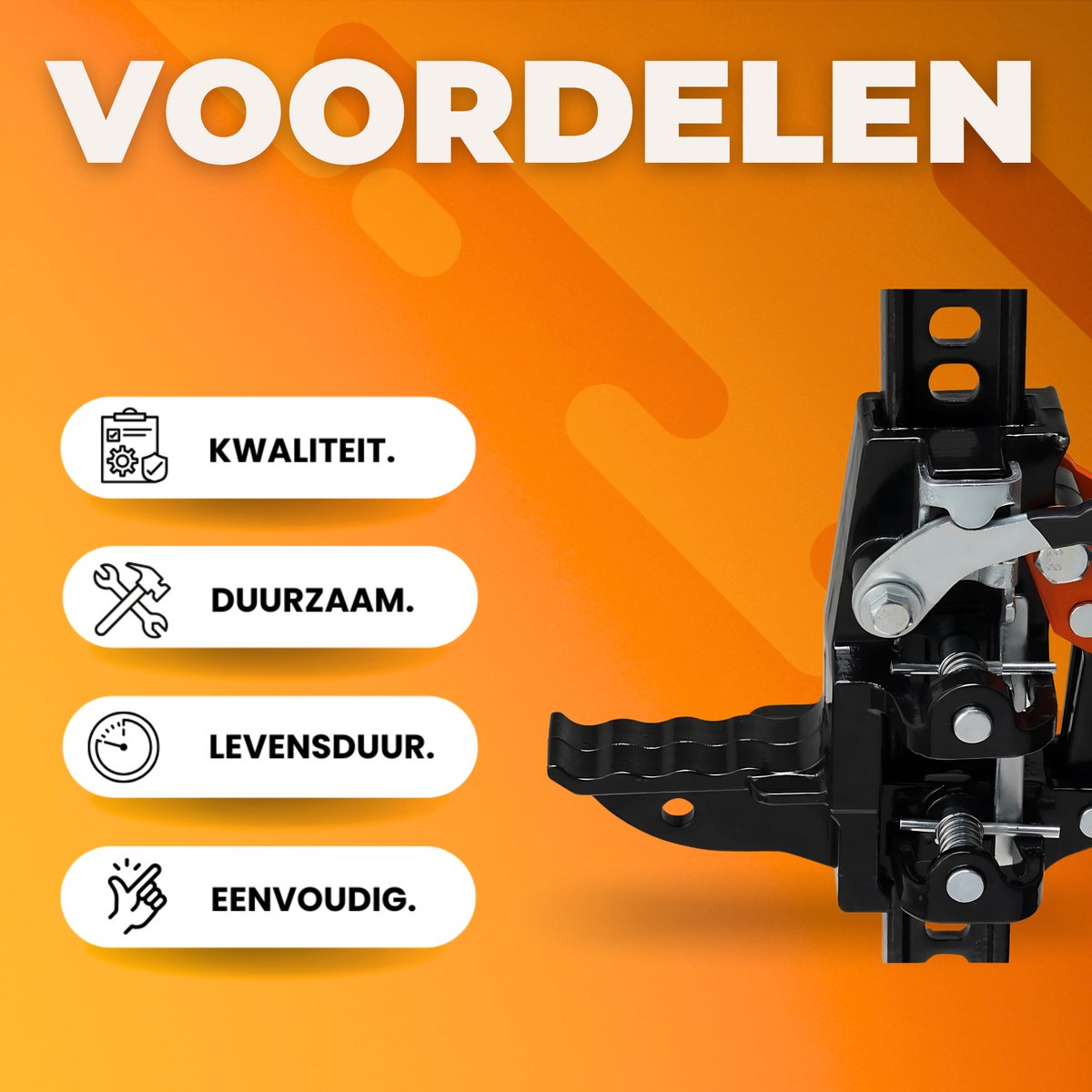 Off road autokrik - Boerenkrik - Handkrik - Dommekracht - 105-1035mm - Viking arm jack