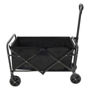 Opvouwbare Bolderkar – Bolderwagen - Voor strand, tuin en camping – Met wielen en duwstang – Zwart