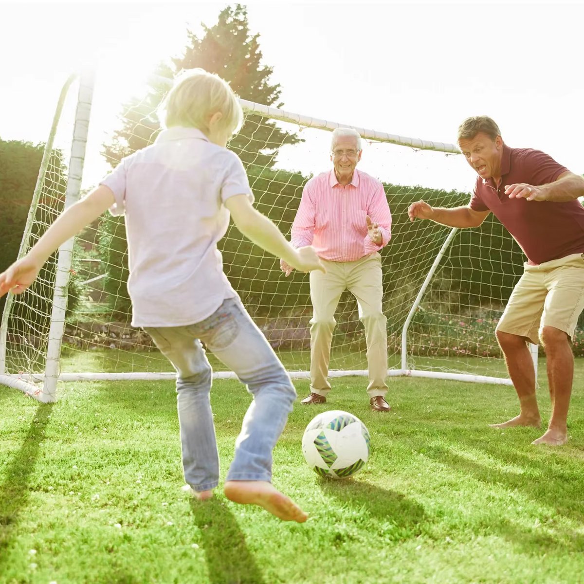 Draagbaar Voetbaldoel - Voor Kinderen & Volwassenen in de Tuin - Inclusief Weerbestendig Net & PVC-Frame - Met Grondpalen
