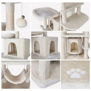 Krabpaal voor katten 170 cm - Kattenmand - Voor Binnenkatten en kittens - Krabton - Kattenspeelgoed - Beige