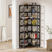 7-laags Boekenkast - Boekenplank - Wandplank - Boekenrek - Bruin