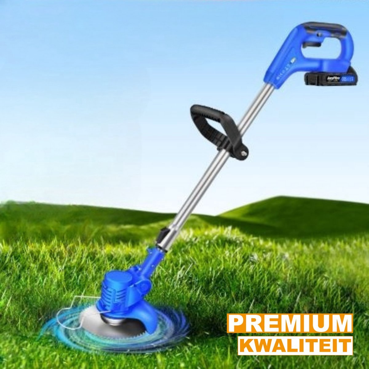 Snoerloze Tuinstrimmer Verdo - Elektrische Grastrimmer - 21V Li-Ion Batterij - Afneembare Grastrimmer - Inclusief Oplader
