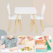 1 Set Kindertafel met 2 Stoelen - Voor Kinderactiviteitentafelset - Voor Eten, Schilderen, Leren en Lezen - Voor Kinderdagverblijf en Kleuterschool
