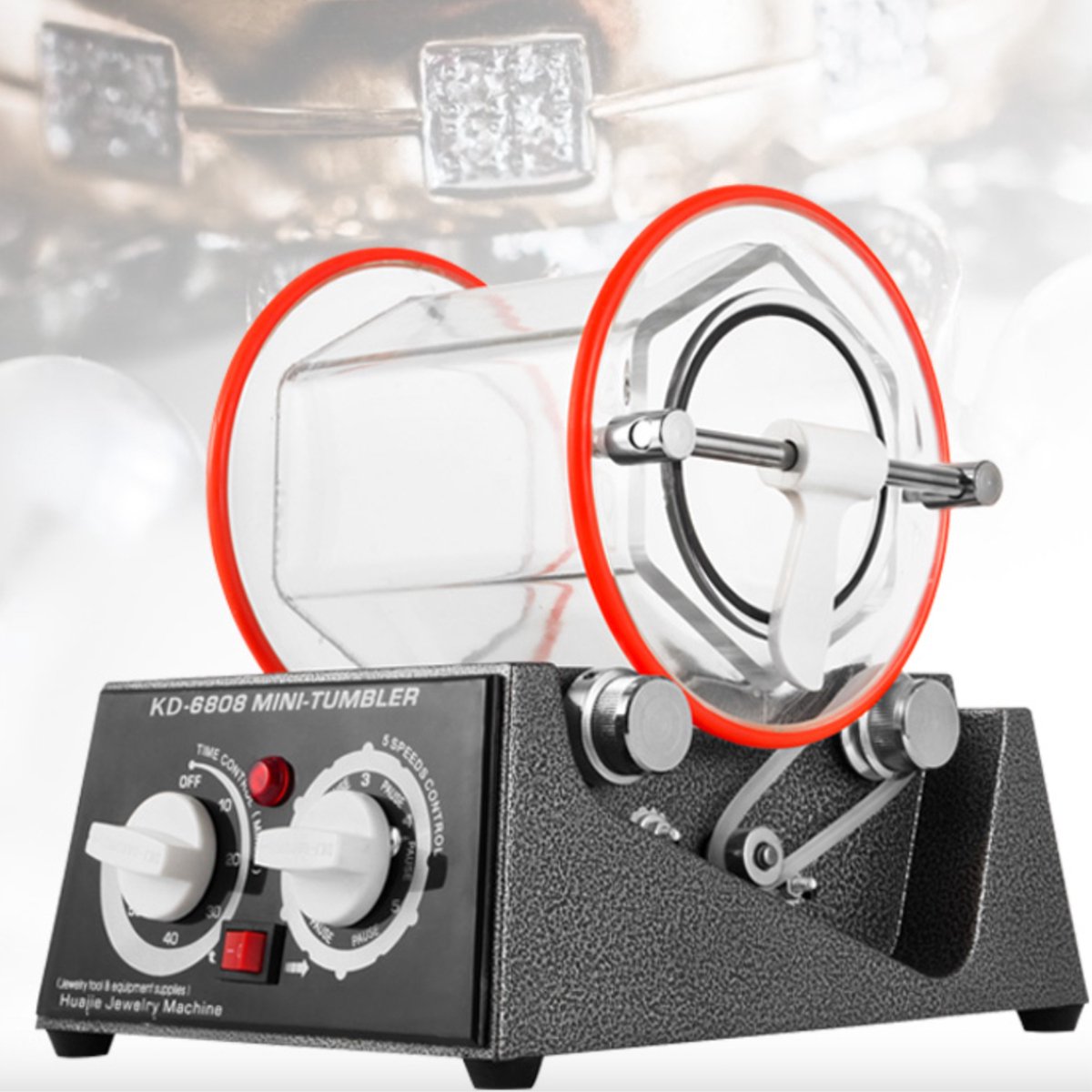 Happyment Polijsttrommel - Polijstmachine voor Juwelen, Sieraden en Stenen - Rock tumbler - Inclusief Polijstkogels