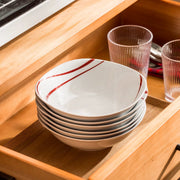 Elite Diepe borden – Serviesset – 6 persoons – 6 delig – Keramisch – Uniek servies