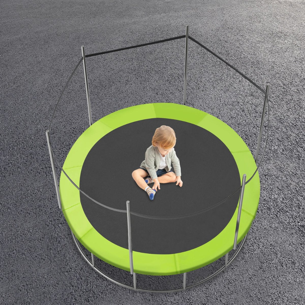 Trampoline Randkussen - Beschermkussen - Beschermrand - Trampolinerand - Diameter buitenring: 3 m - Groen