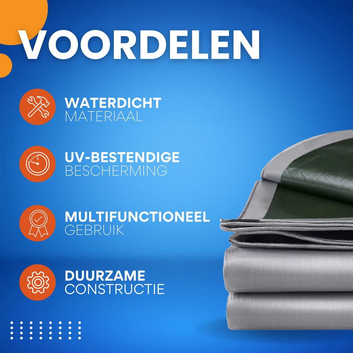 Tavien Dekzeil - 180g/m² PE - Voor Tuinmeubelen, Zwembad, Hout, Auto & Boot - Waterdicht - Weerbestendig zeildoek - 300x300cm - Groen - Bouwzeil - Afdekzeil - Beschermhoes