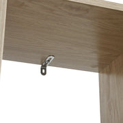Happyment Boekenkast Zika - 4 Lagen - Inclusief deur - Wit/Oak - 33x30x133cm - Boekenplank - Woonkamer, slaapkamer en kinderkamer - Hout