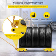 Happyment Transportwielen - Professioneel - Machineverhuizer - 1 Stuk - 360° Rotatie - 6T draaggewicht