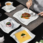 Refined Bordenset – 6 persoons – 30 delig – Wit Keramisch – Dinerborden – Ontbijtborden