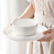 Silken Dinerborden – Ontbijtborden – 18 delig- 6 persoons – Wit Keramisch – Eetborden – Perfect voor diner