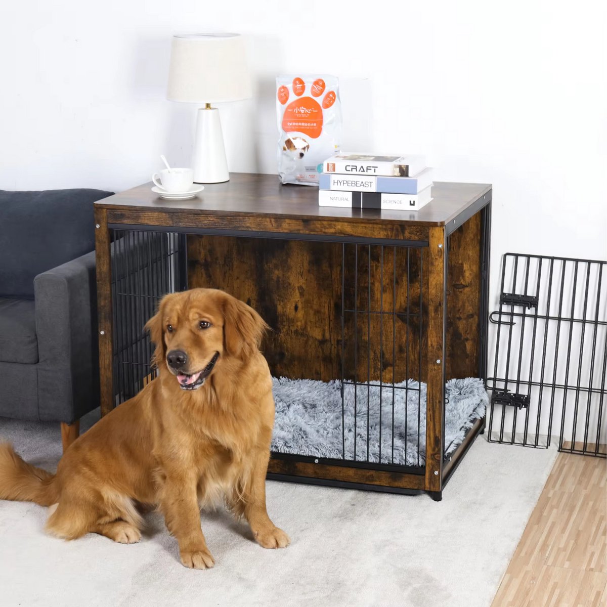 Vintage Hondenbench - 97cm - Hondenhok - Metaal - Kennel