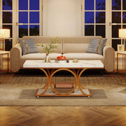 Luxe Salontafel Elvya - Rechthoekig - Modern - Voor woonkamer - Bijzettafel - 120cm - Bruin