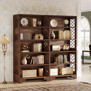 Boekenkast Nero - Bruin - Met 6 Lagen - Boekenrek Opbergrek - Voor Woonkamer, Slaapkamer of Kantoor