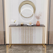 Marquise Consoletafel - Haltafel - Wandtafel - Emerald look - Sidetable - 120cm - Wit en goud