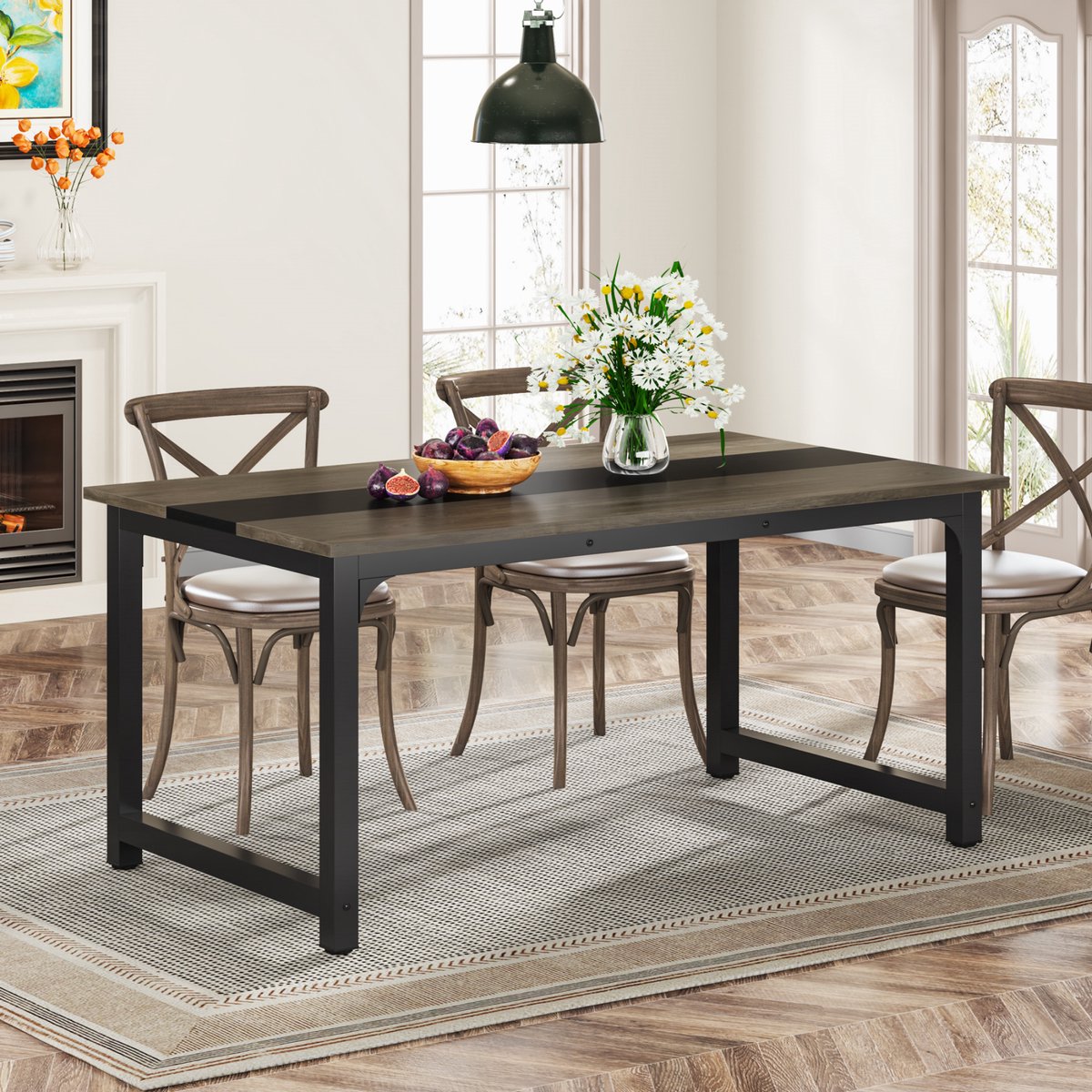 Eettafel Vienna - 160cm - Voor 6 personen - Voor keuken en woonkamer - Bruin
