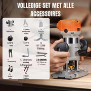 Kantenfrees PRO - Multifunctionele kantenfreesmachine - Bovenfrees trimmer - 800W - 10000-30000rpm