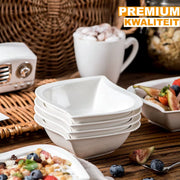 Opal Elegant Dinerborden – 6 persoons – 6 delig – Grijs Keramisch – Serviesset – Breakfast Plates