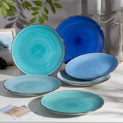 Aurora Celestia Serviesset - 16 delig - 4 persoons - Marine blauw - Dinerborden - Bordenset - Diepe borden - Ontbijtborden - Servies - Keukenservies - Luxe design - Tafelstijl