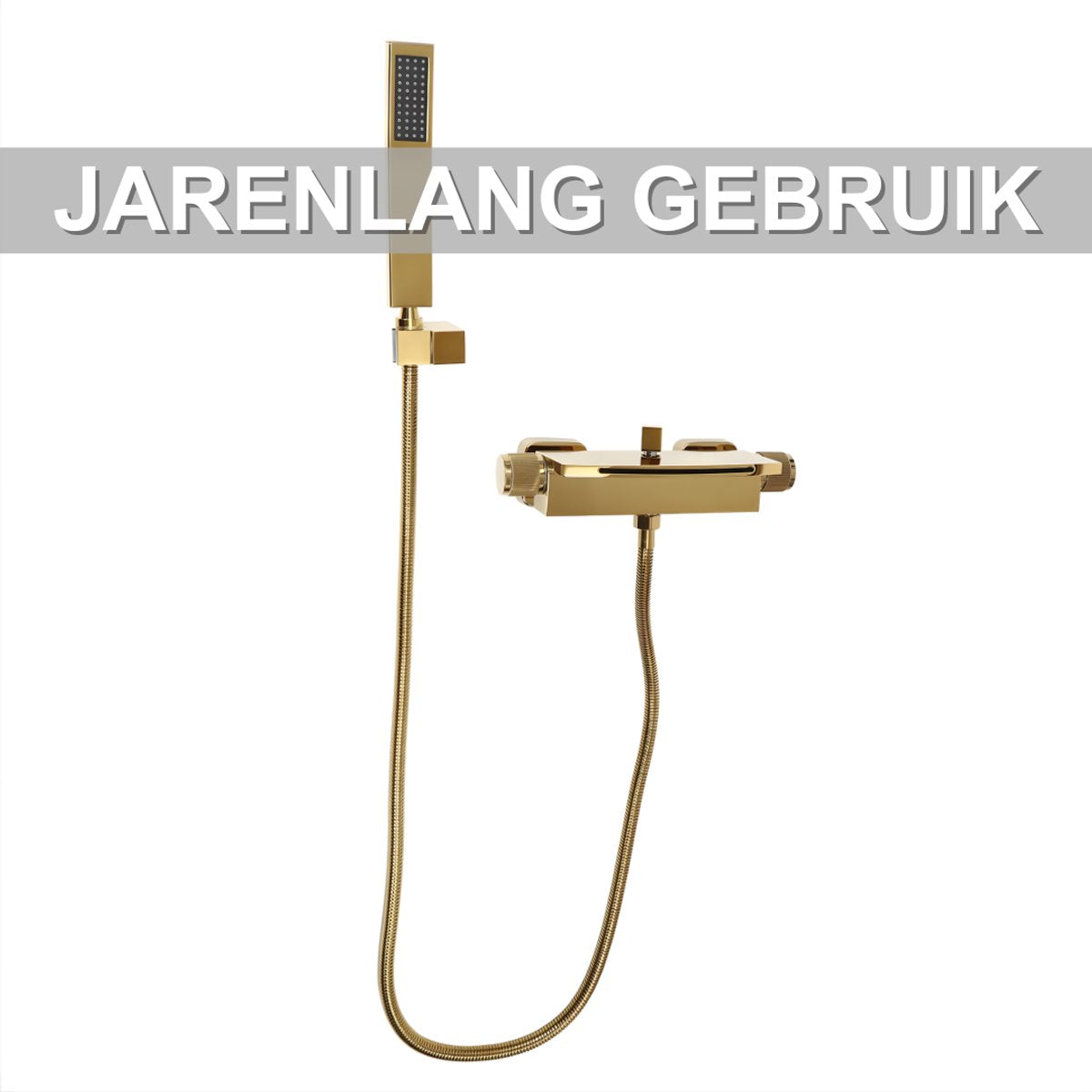 Badkraan - Met waterval - Voor badkamers - Luxe uitstraling met warm/koudfunctie - Goud