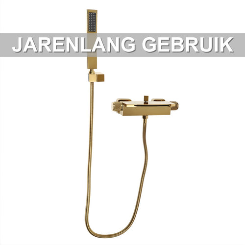 Badkraan - Met waterval - Voor badkamers - Luxe uitstraling met warm/koudfunctie - Goud