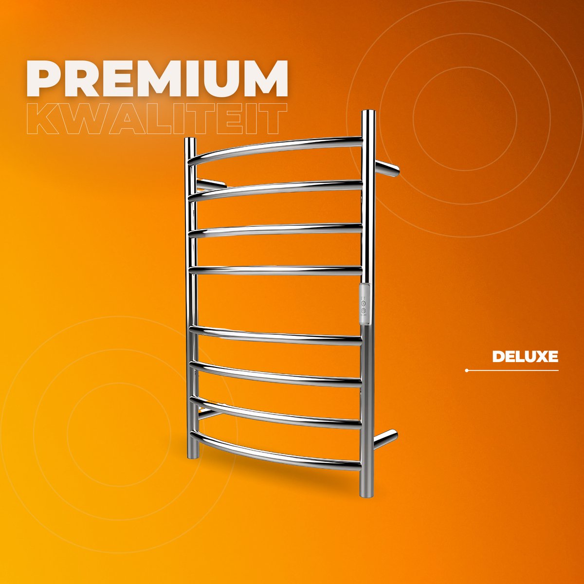 Elektrisch handdoekrek - Badkamer - Radiator - Droogrek - 125W - 8 Staven - Handdoekverwarmer - 5KG Max
