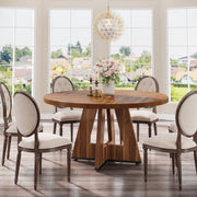 Ronde Eettafel Paris - Voor 4 personen - 120cm - Voor Keuken of eetkamer - Bruin