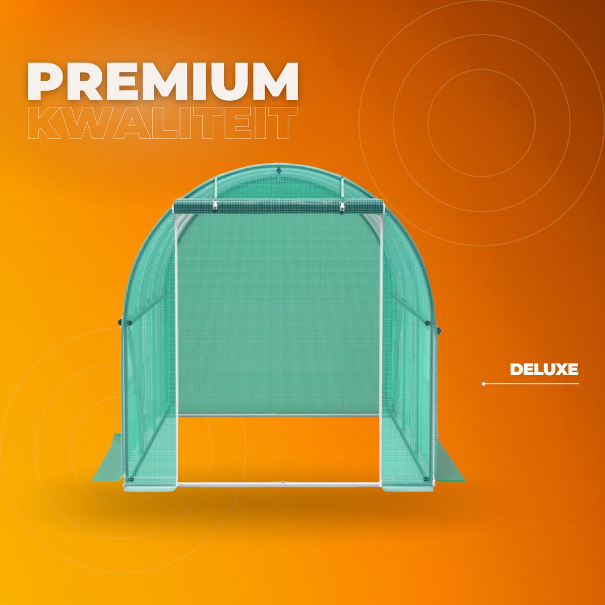 Inlooptunnelkas Deluxe - Kas - Tunnelserre - Kweekkas - Broeikas - 3x2,1x2,1 m - Waterdichte Tuinserre - Gegalvaniseerd Frame