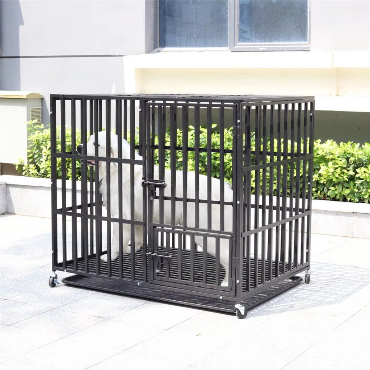 Hondenbench Titan - 107CM - Hondenhok - Metaal - Kennel - Op wielen