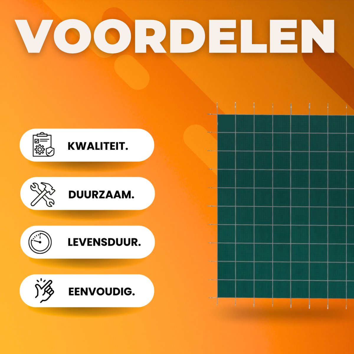 Zwembad afdekzeil - Rechthoekig - Zwembadzeil - Polypropyleen Afdekzeil - 6x12,8m - Zwembadafdekking met ankergereedschap