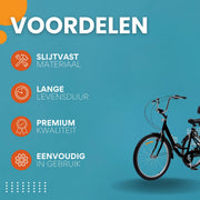 Driewieler 24 Inch - Fiets voor volwassenen en senioren - 7 versnellingen - Opvouwbare Trike - Met mand en LED Verlichting - Zwart