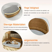 Verhoogde Kattenmand - 64cm - Kattenbed - Houten kattenbench voor Binnen - Lounge Fauteuil voor Katten, Puppies of Kleine Dieren