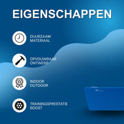 Rebounderboard - Voetbaltrainig - Voetbalbouncer - Trainingsmatriaal – Voor voetbaltraining binnen en buiten – Voor passen en schieten - Blauw