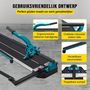 Happyment Tegelsnijder - Handmatig - Professioneel - 600mm - Ergonomische Grip - Infrarood Laser