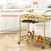 Serveer trolley - Serveerwagen - Trolley - 80 kg draagvermogen