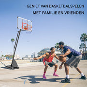 Basketbalpaal PRO - Verstelbare basketbalring - 2.3 tot 3 meter hoog - Voor buiten
