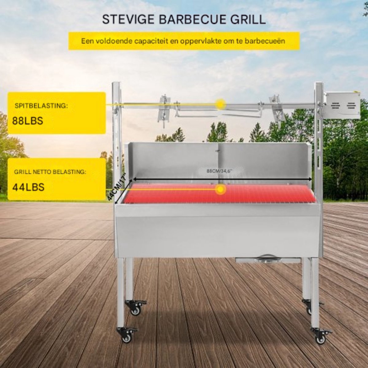 Elektrische BBQ - Grill Functie - Rookvrij Voor Binnen of Buiten - Moderne Look