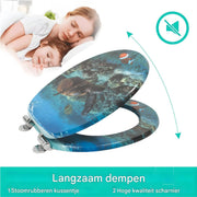 WC-bril - Toiletbril - Voor Badkamer & Toilet – Comfortabele WC-bril - Met print