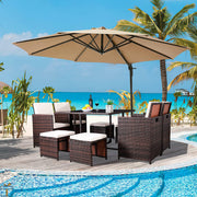 Luxe tuinset - 4 tot 8 persoons - Loungeset tafel - Wasbare kussens - Tuintafel met stoelen - Tuinsets - tuinmeubels