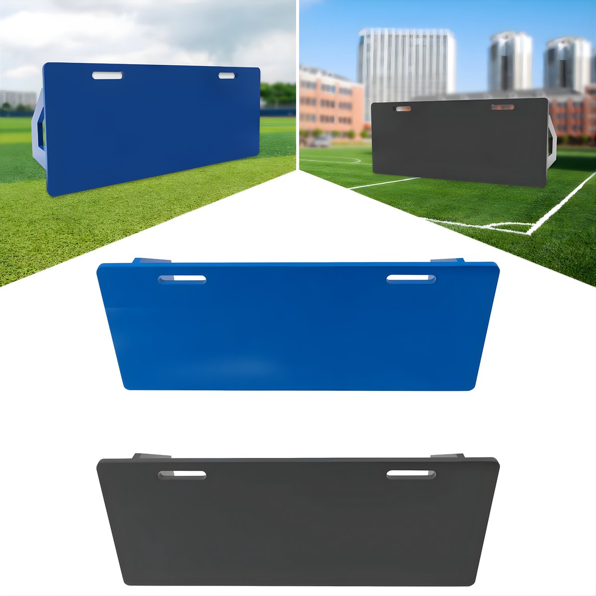 Rebounderboard - Voetbaltrainig - Voetbalbouncer - Trainingsmatriaal – Voor voetbaltraining binnen en buiten – Voor passen en schieten - Blauw