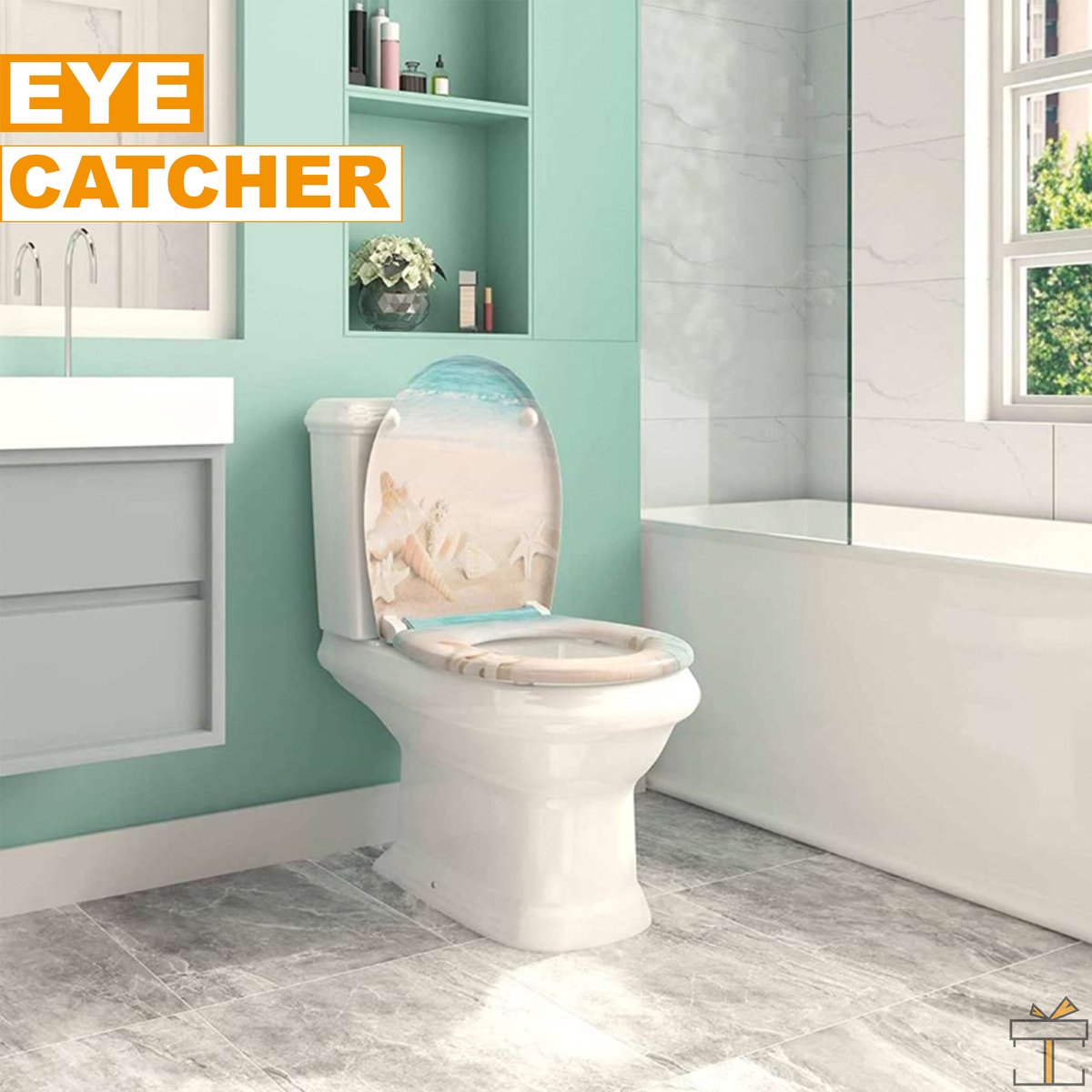 Happyment Antibacteriële Toiletbril Costa - Toiletbrillen - Universeel - Met Softclose - WC Bril – Toiletzitting